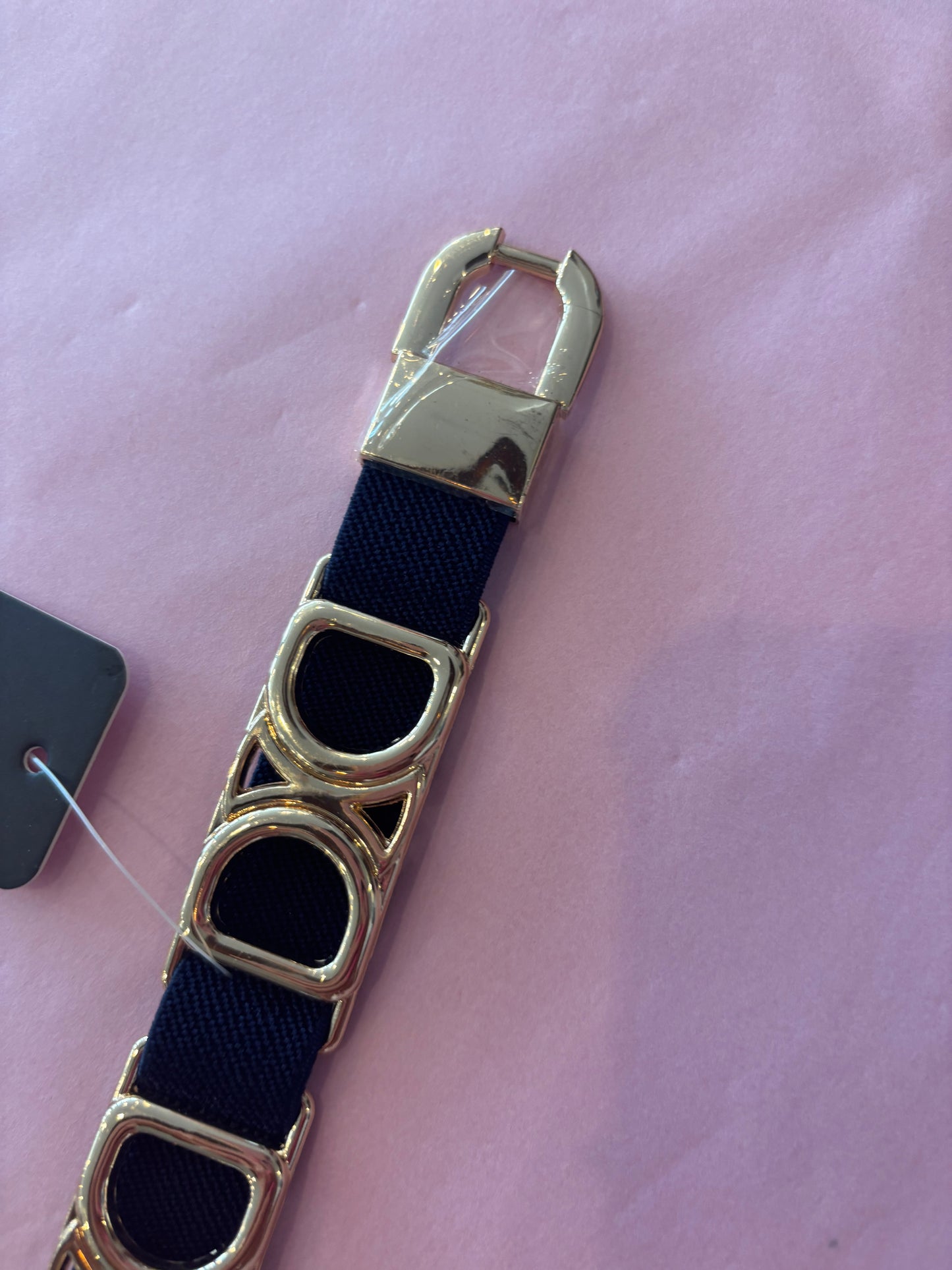 Stretch Riem Blauw Gold