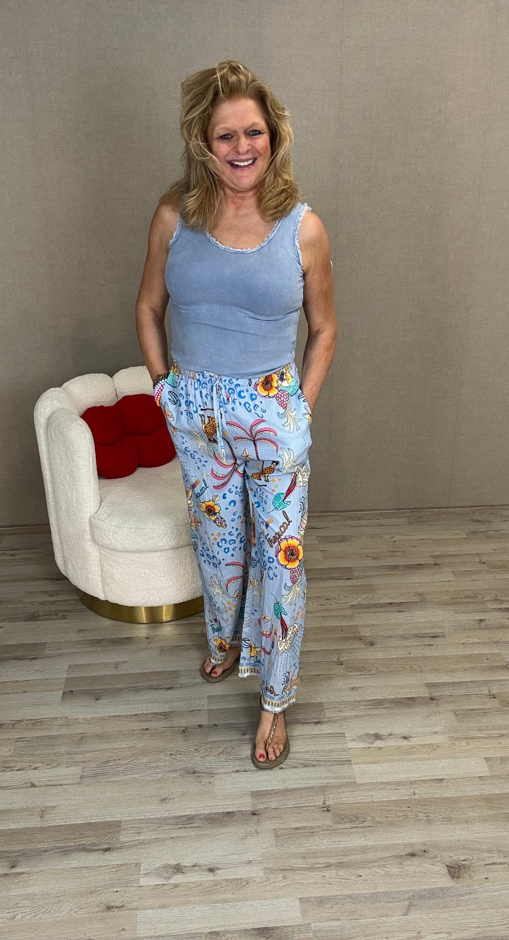 Top Ivana Jeansblauw