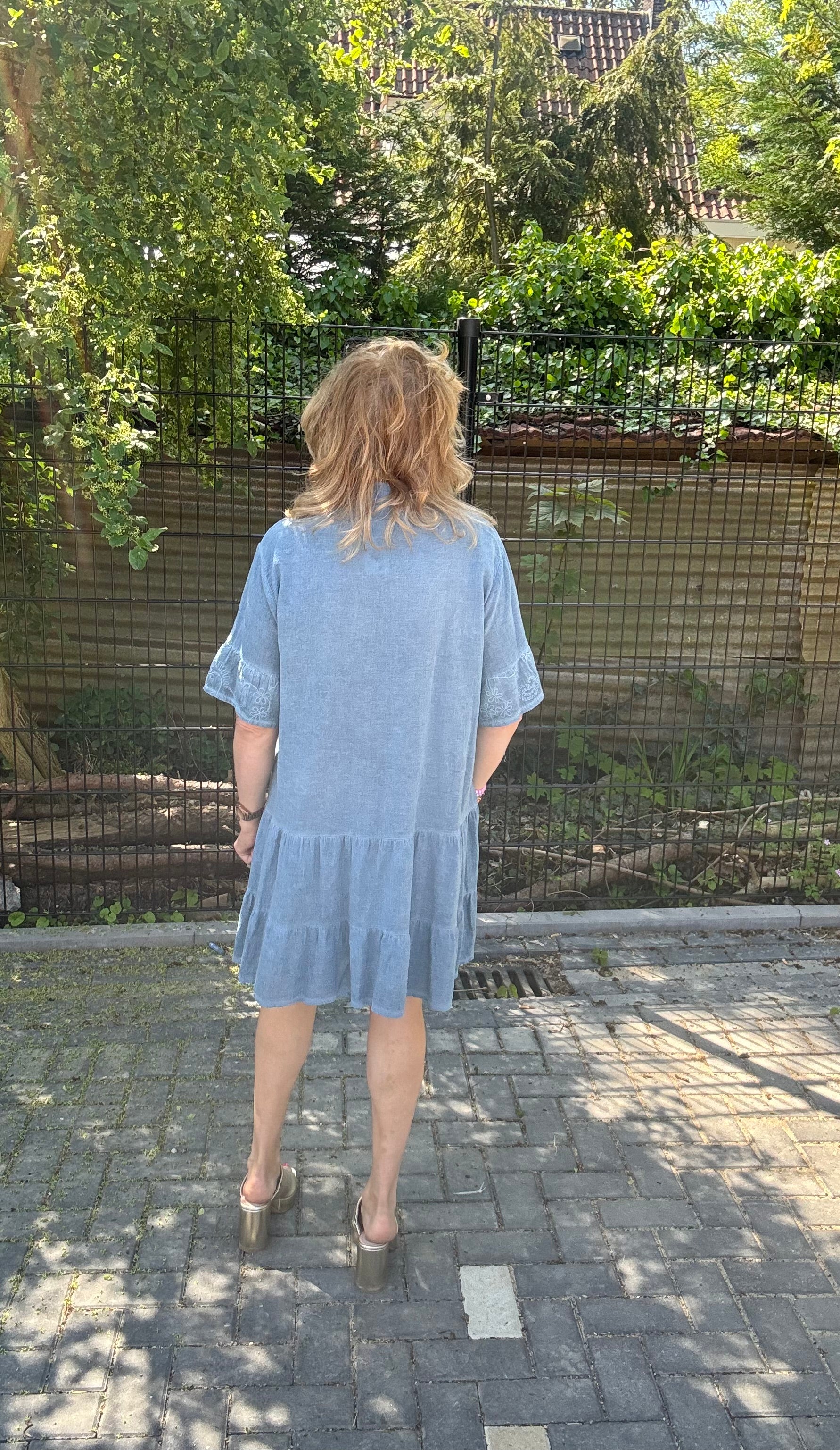 Musthave Denim Look Tuniek Dark Blue