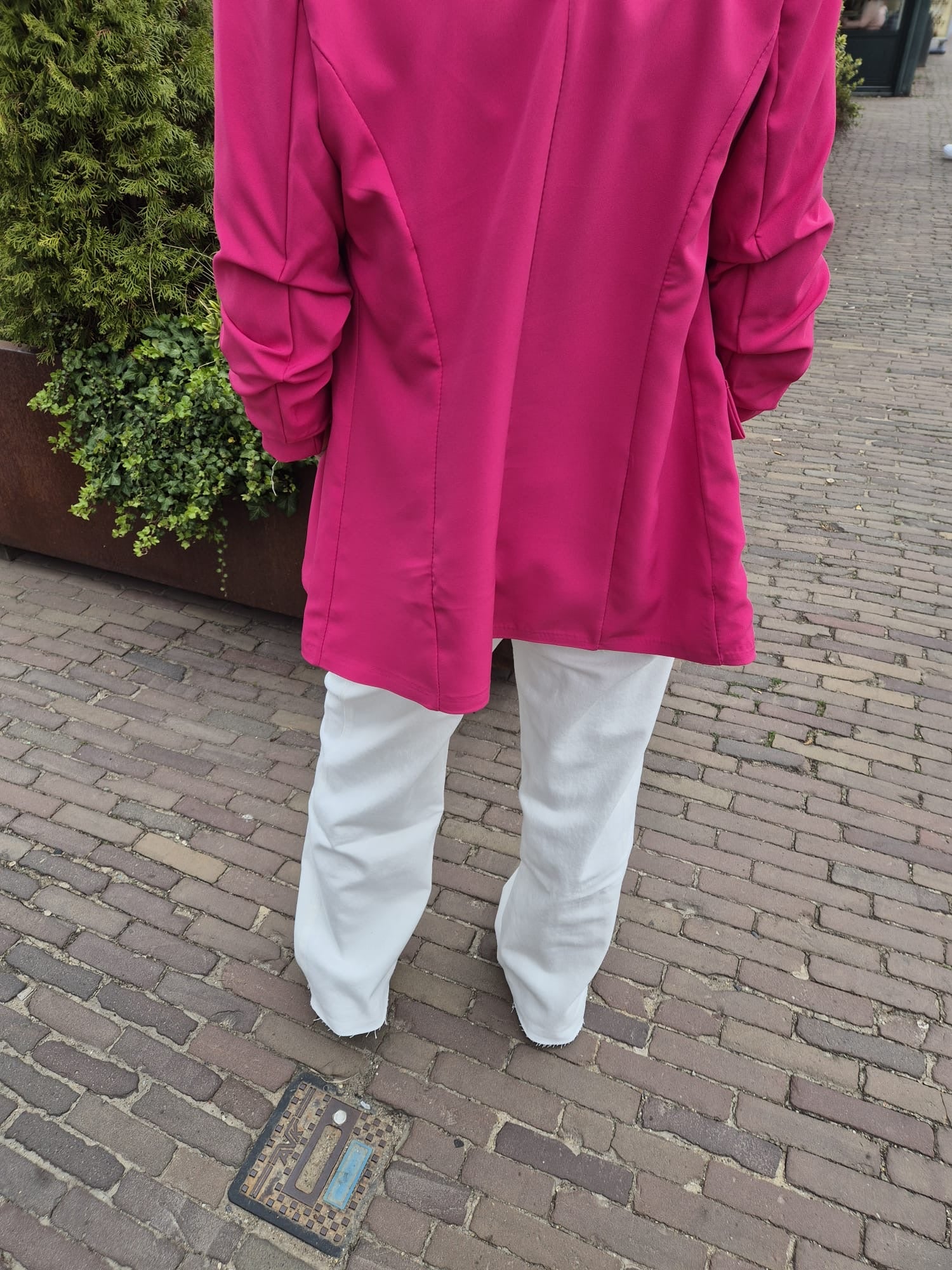 Wijde Toxik met dubbele band offwhite - Nancfashion
