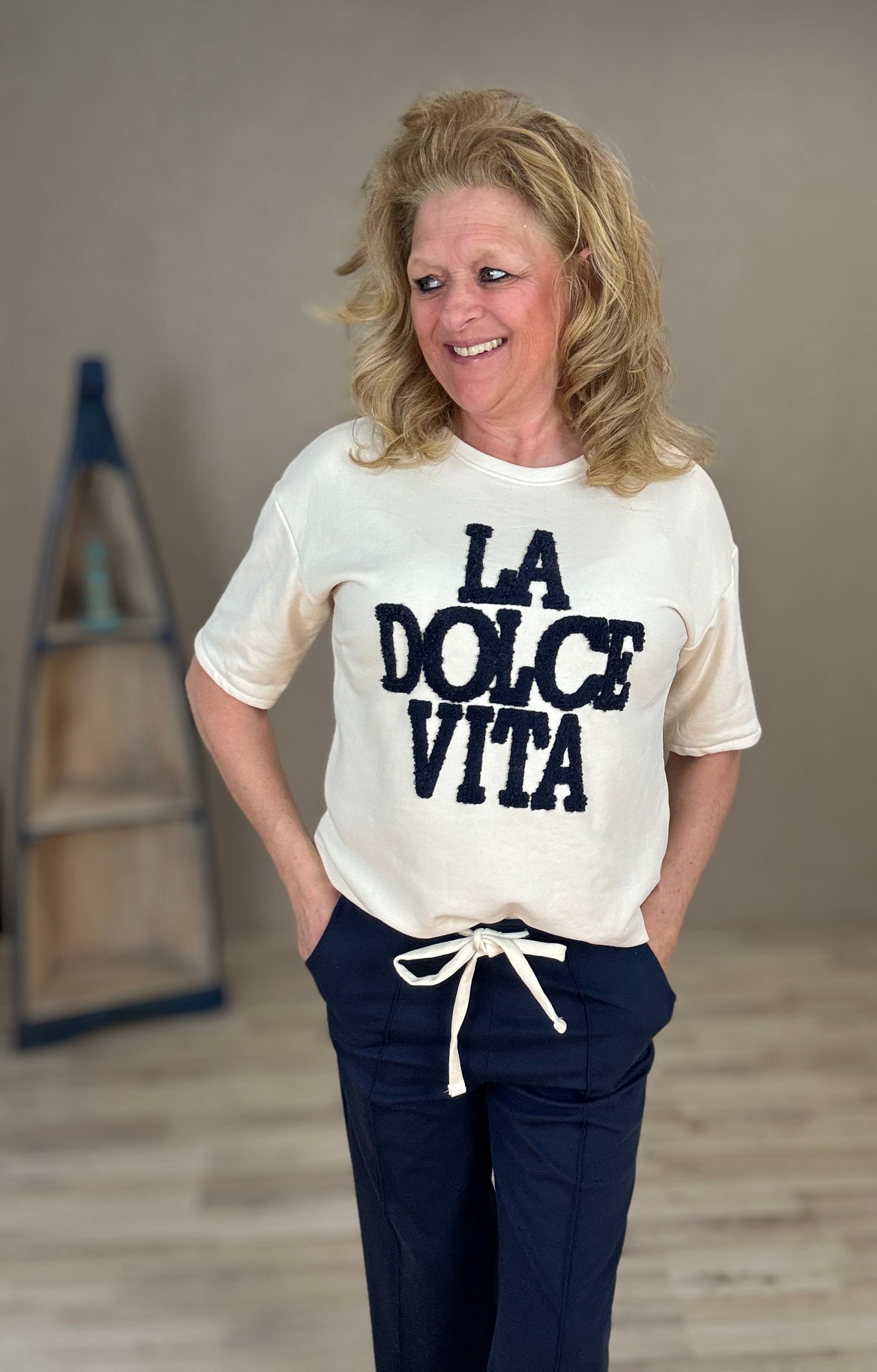 Tweedelig pak Mooij Dolce Vita Donkerblauw