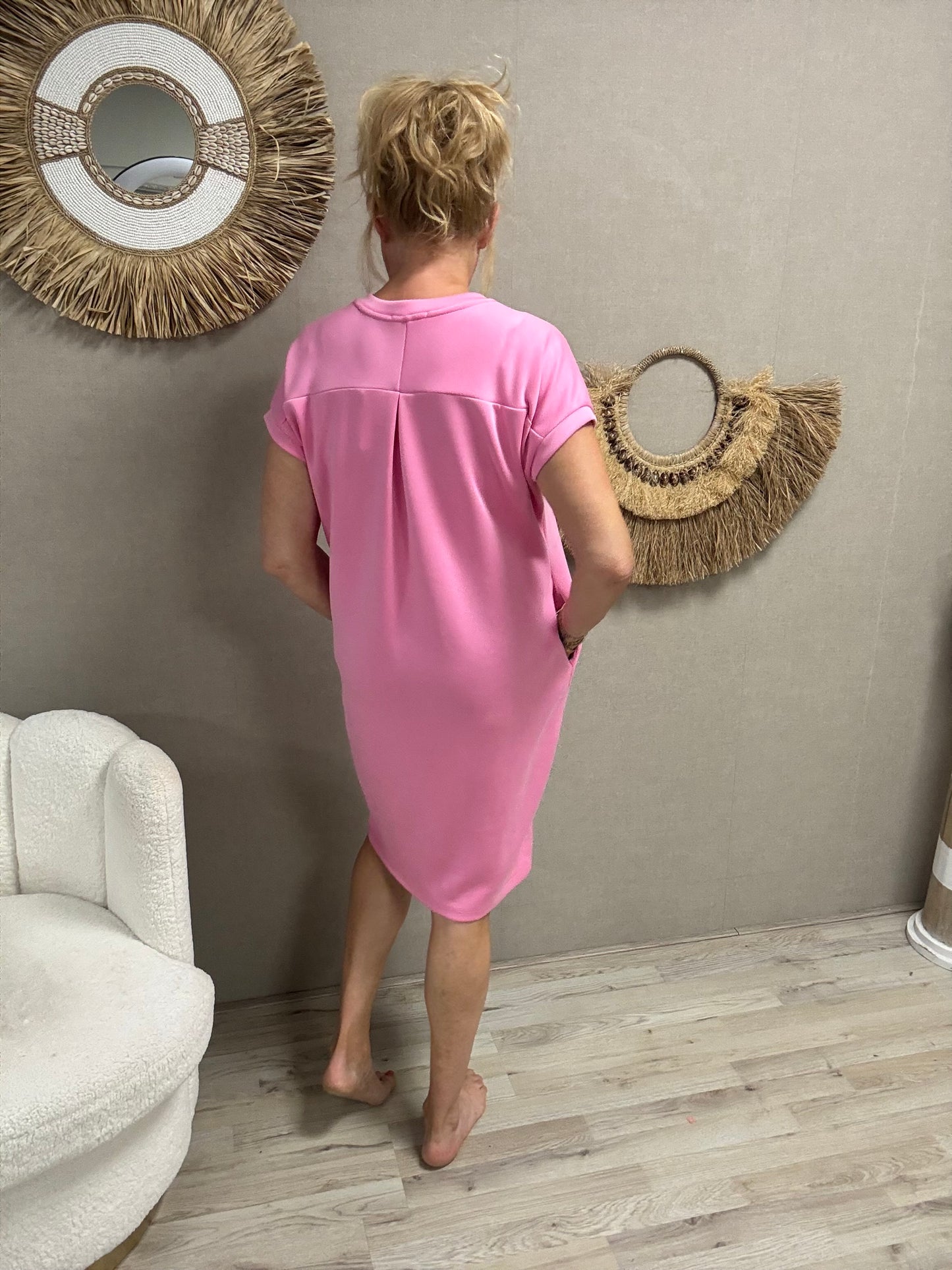 Jogg Jurkje Mooij Bubblegum Roze (v-hals)