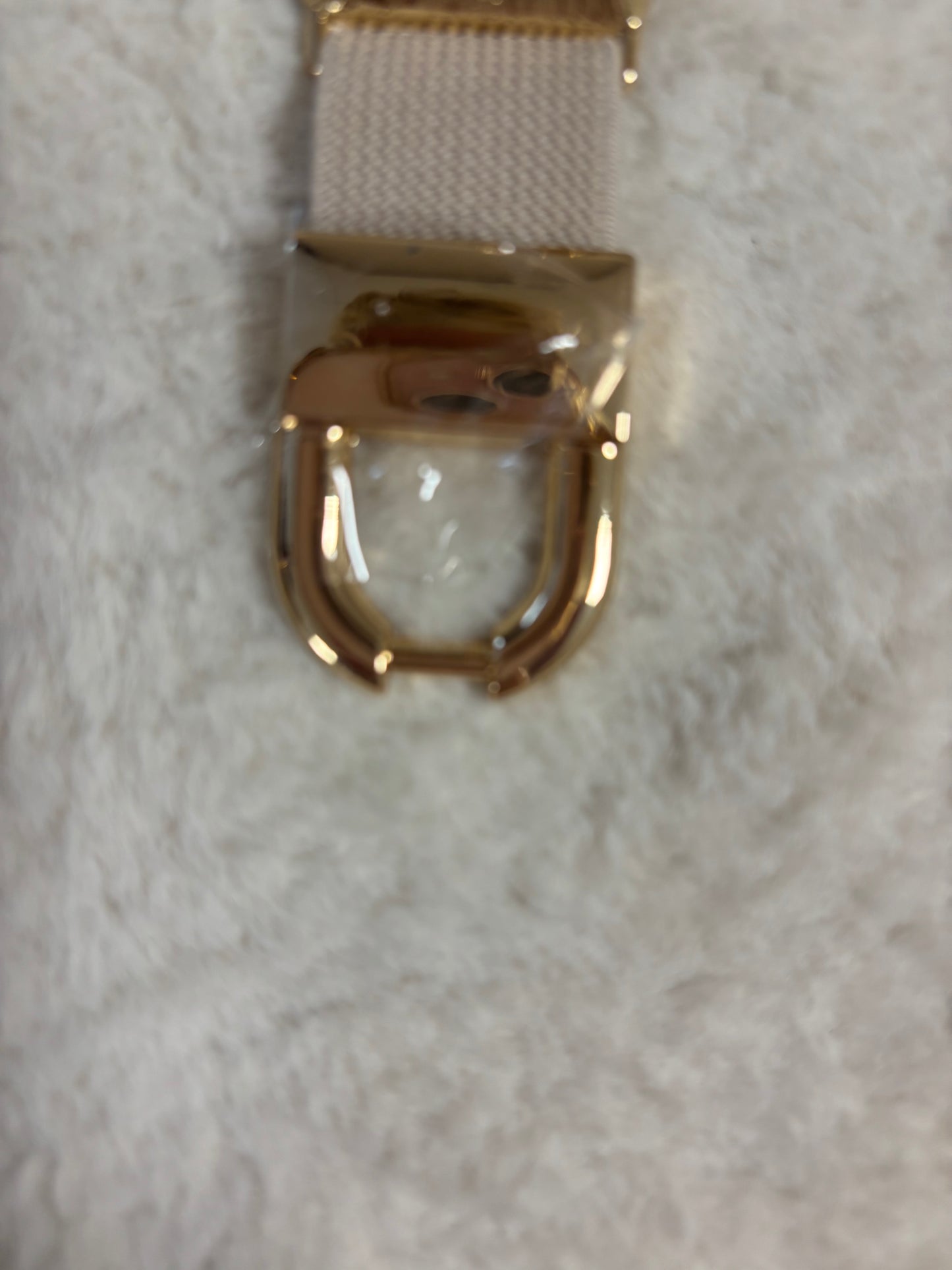 Stretch Riem Beige Goud