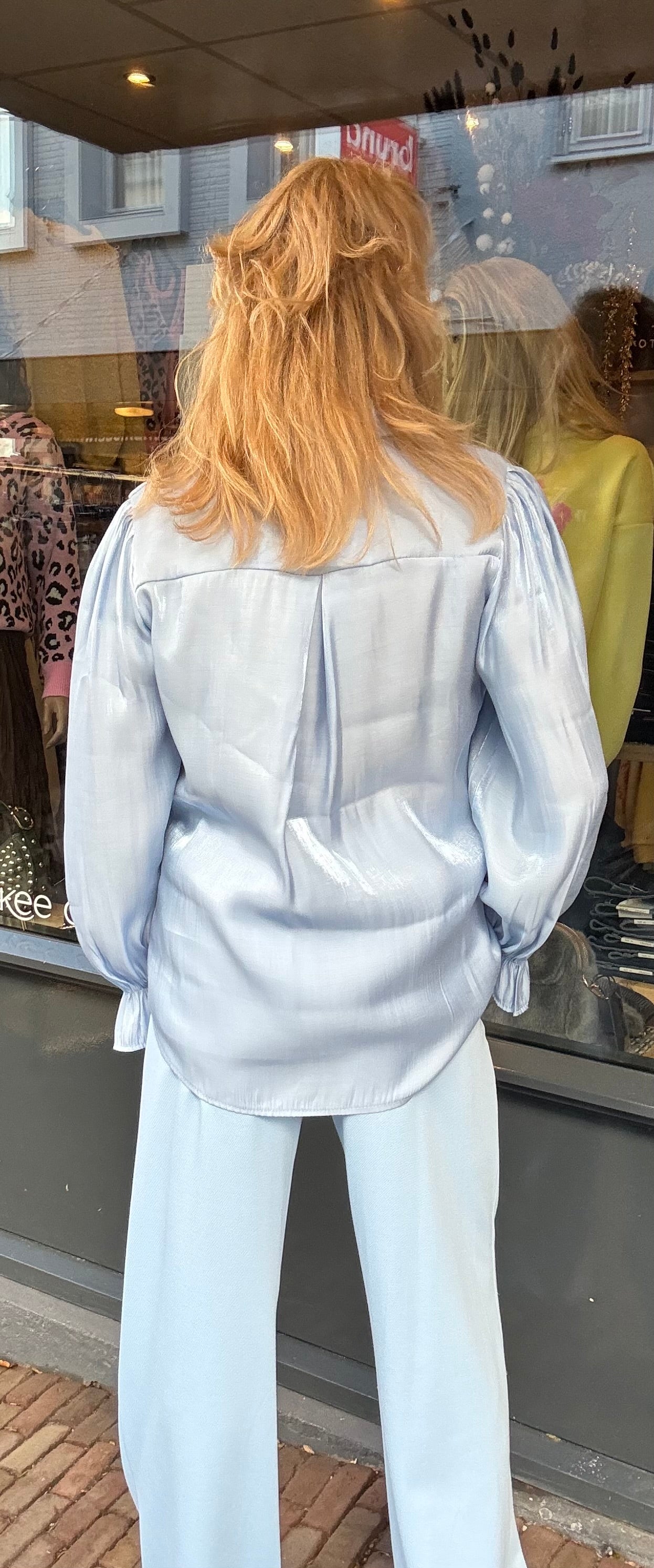 G. Ricceri blouse silky Blauw