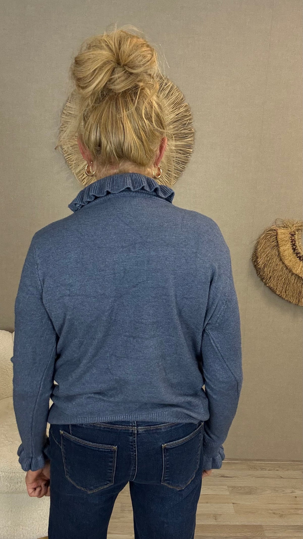 Ruffle Coltrui Bonnie Jeansblauw