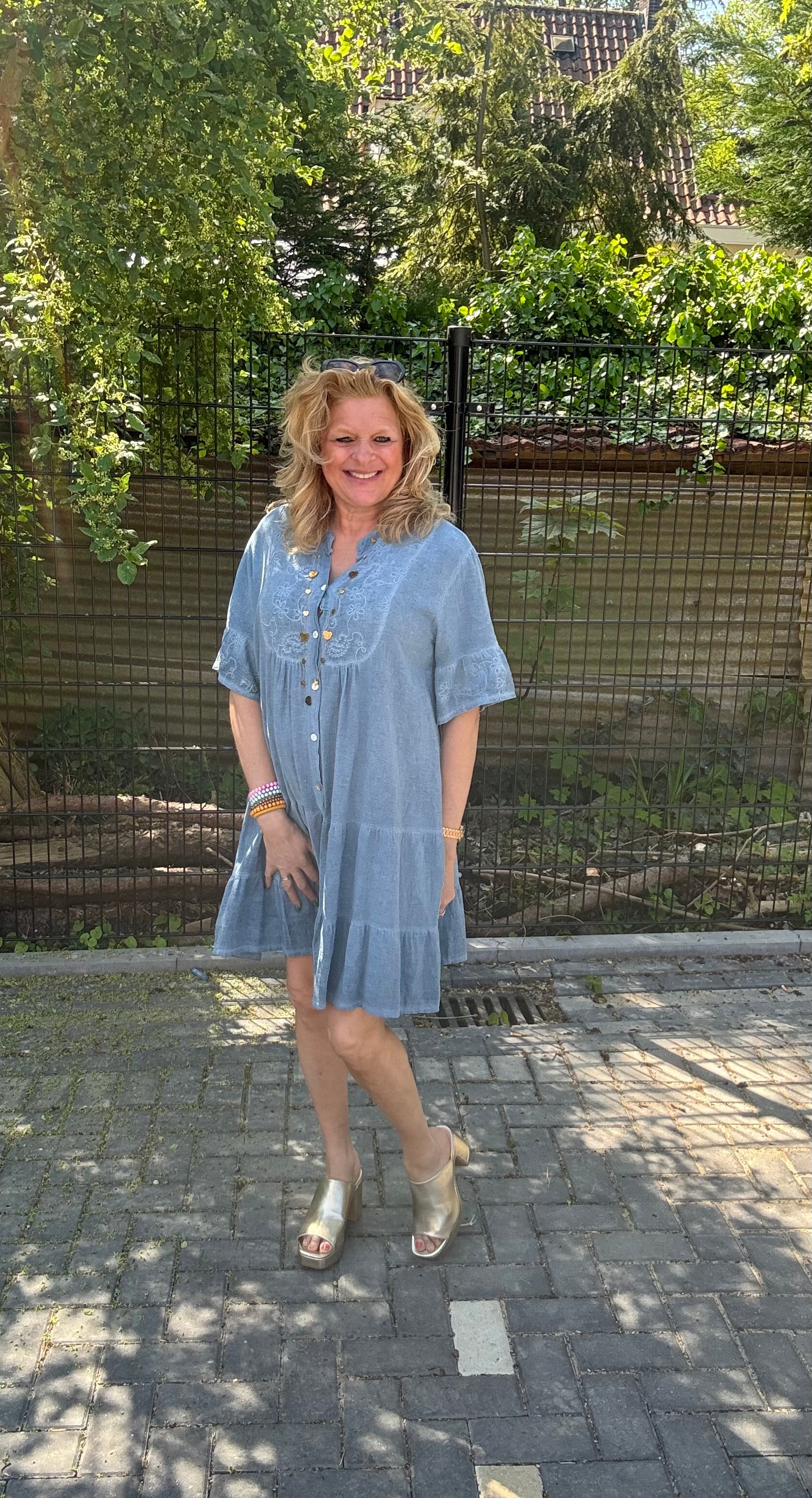 Musthave Denim Look Tuniek Dark Blue