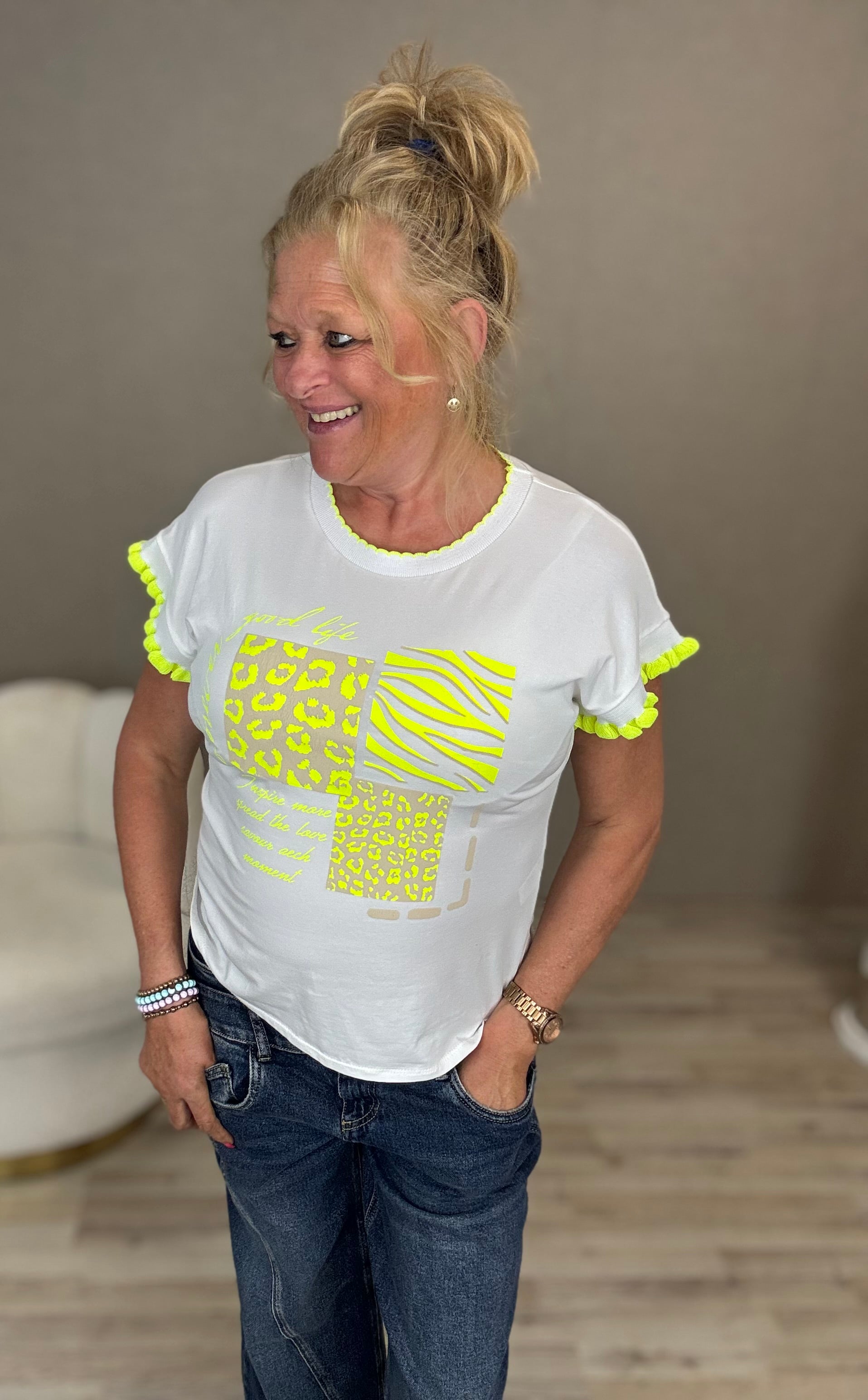 Shirt Good Live Neon Geel