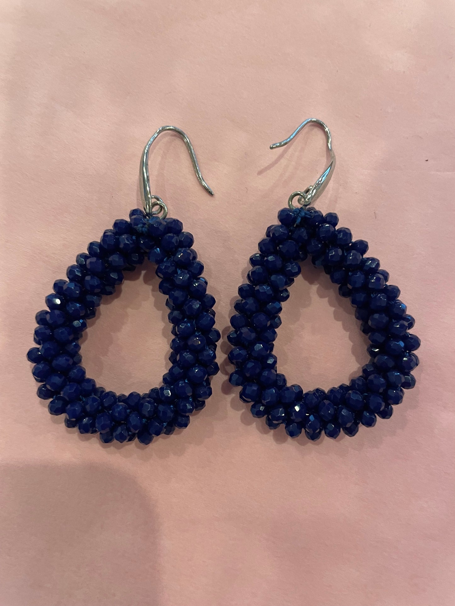 Earrings Nikkie donkerblauw - Nancfashion