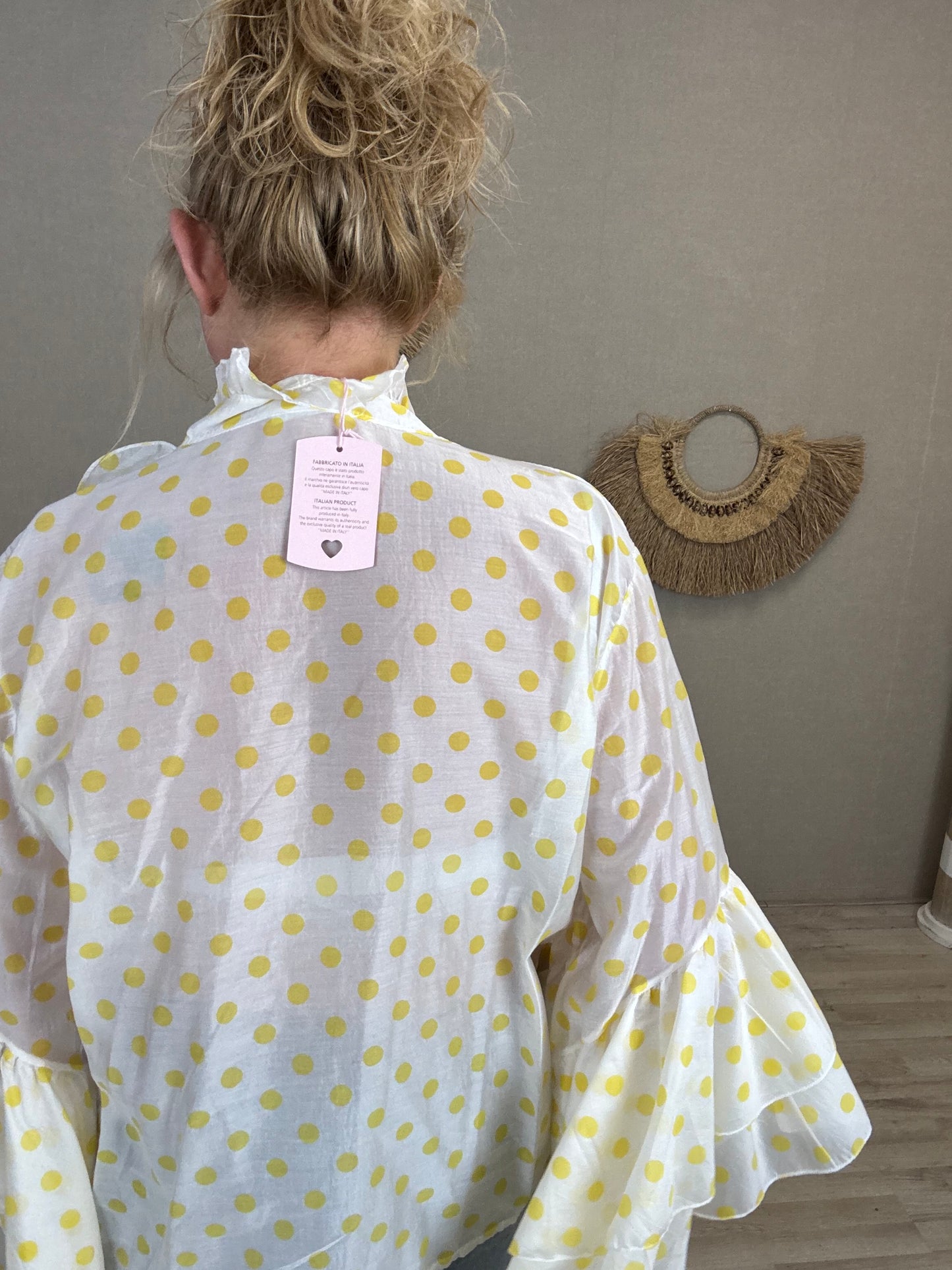 Blouse Dottie Yellow - Nancfashion