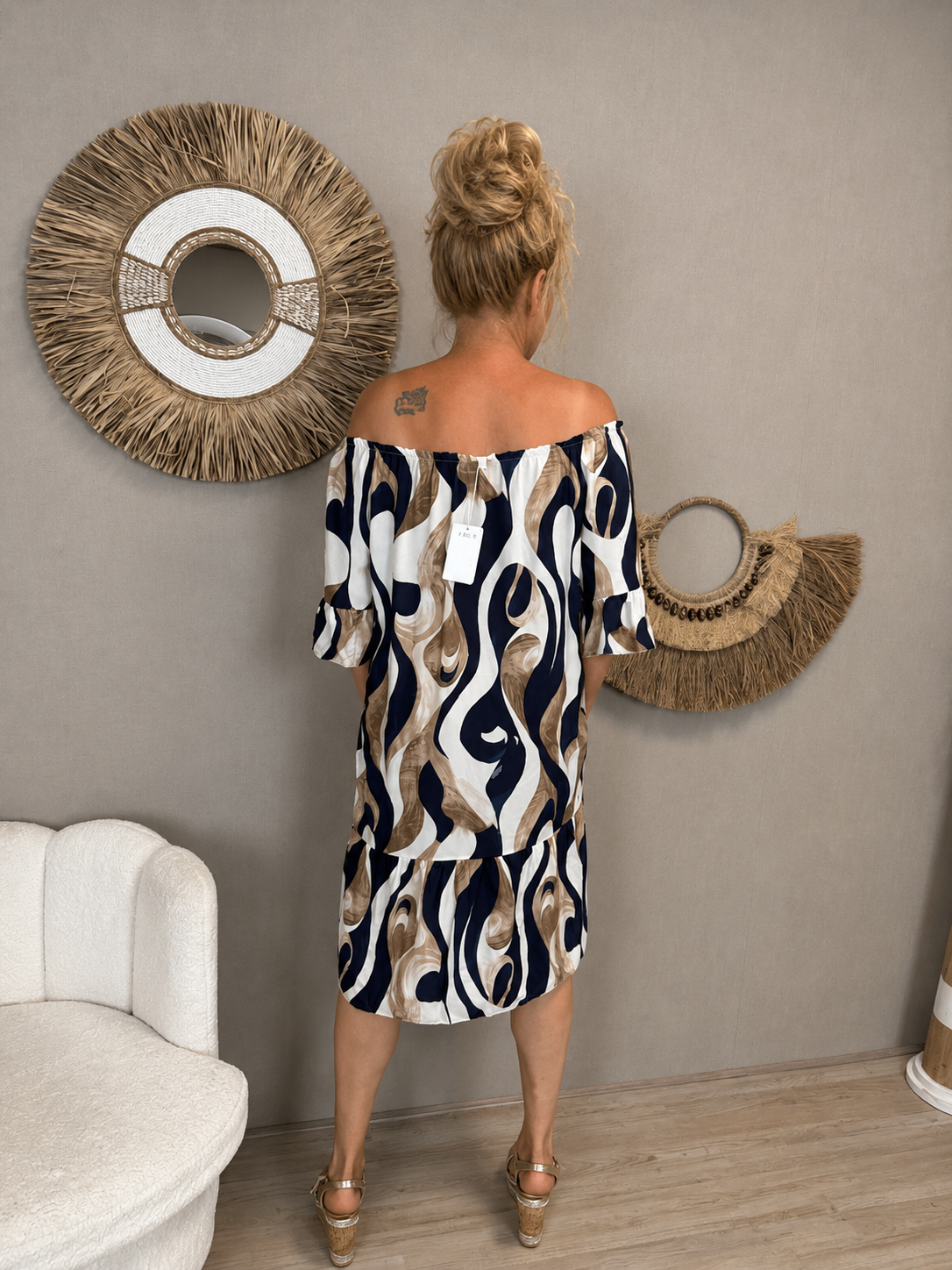 Boho Jurk Nova Blauw