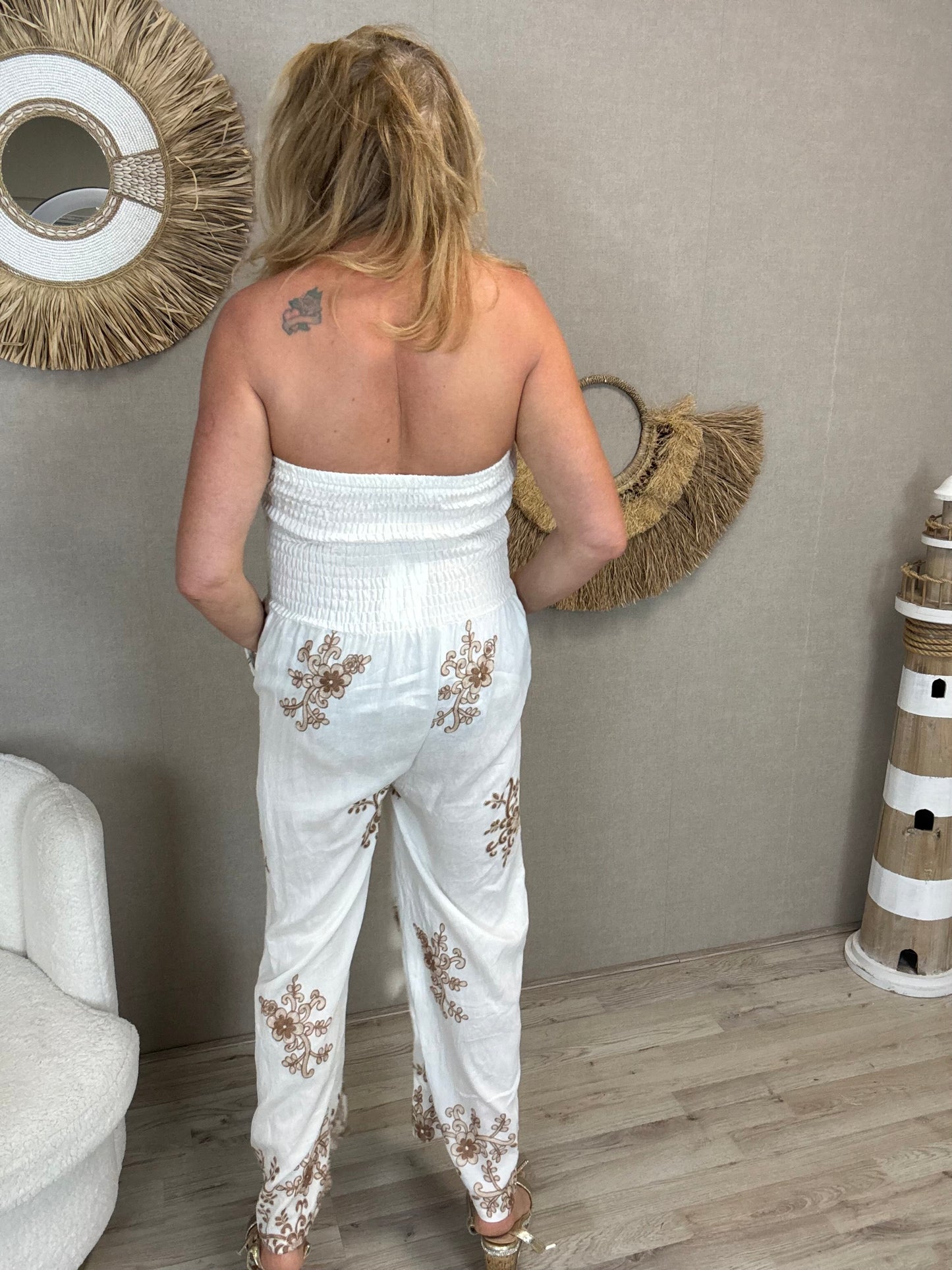 Strapless Jumpsuit Ibiza Beige