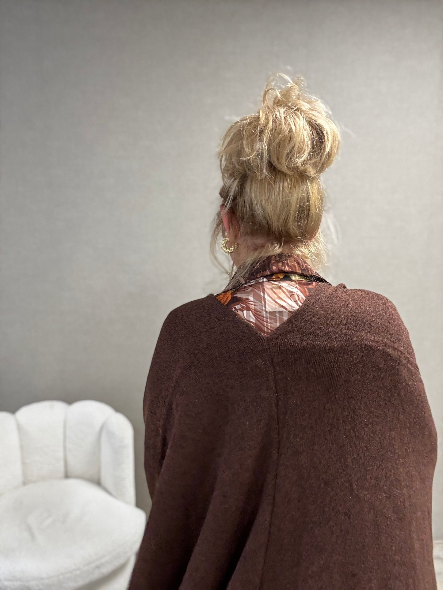 Omslagdoek Maya – Met Franjes & Lurex Glitter Bruin