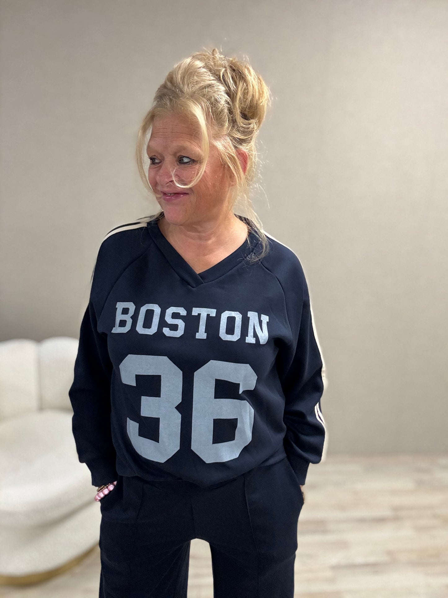 2-delig Pak Boston Donkerblauw