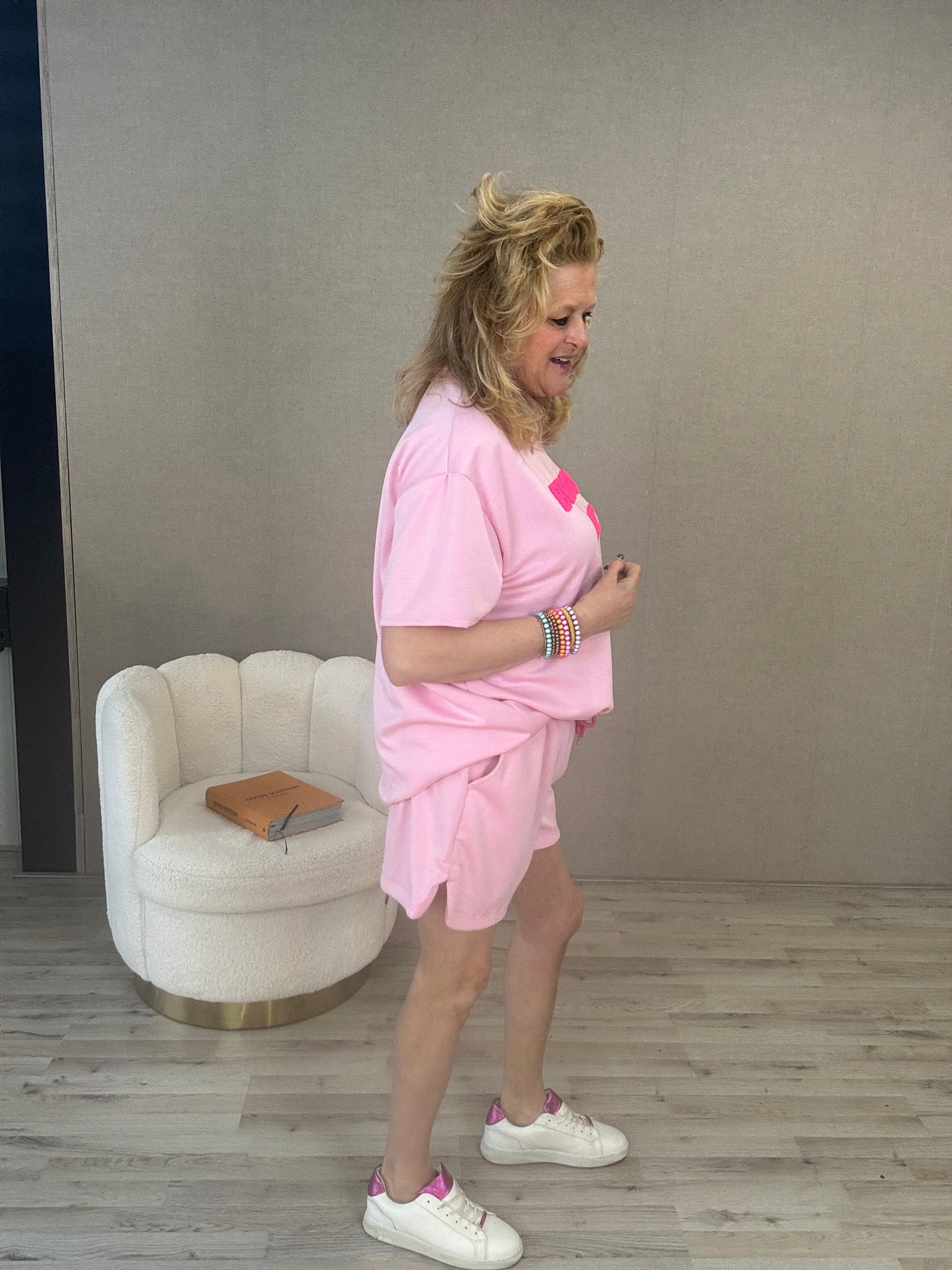 Tweedelig Brooklyn set Roze