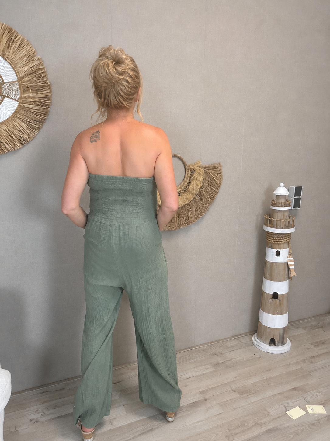 Strapless Jumpsuit Roxy Legergroen