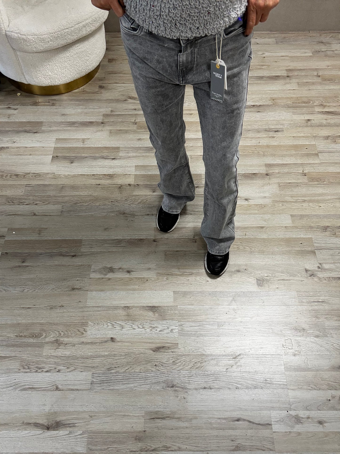 Norfy  Straight Jeans Grijs 8632-1