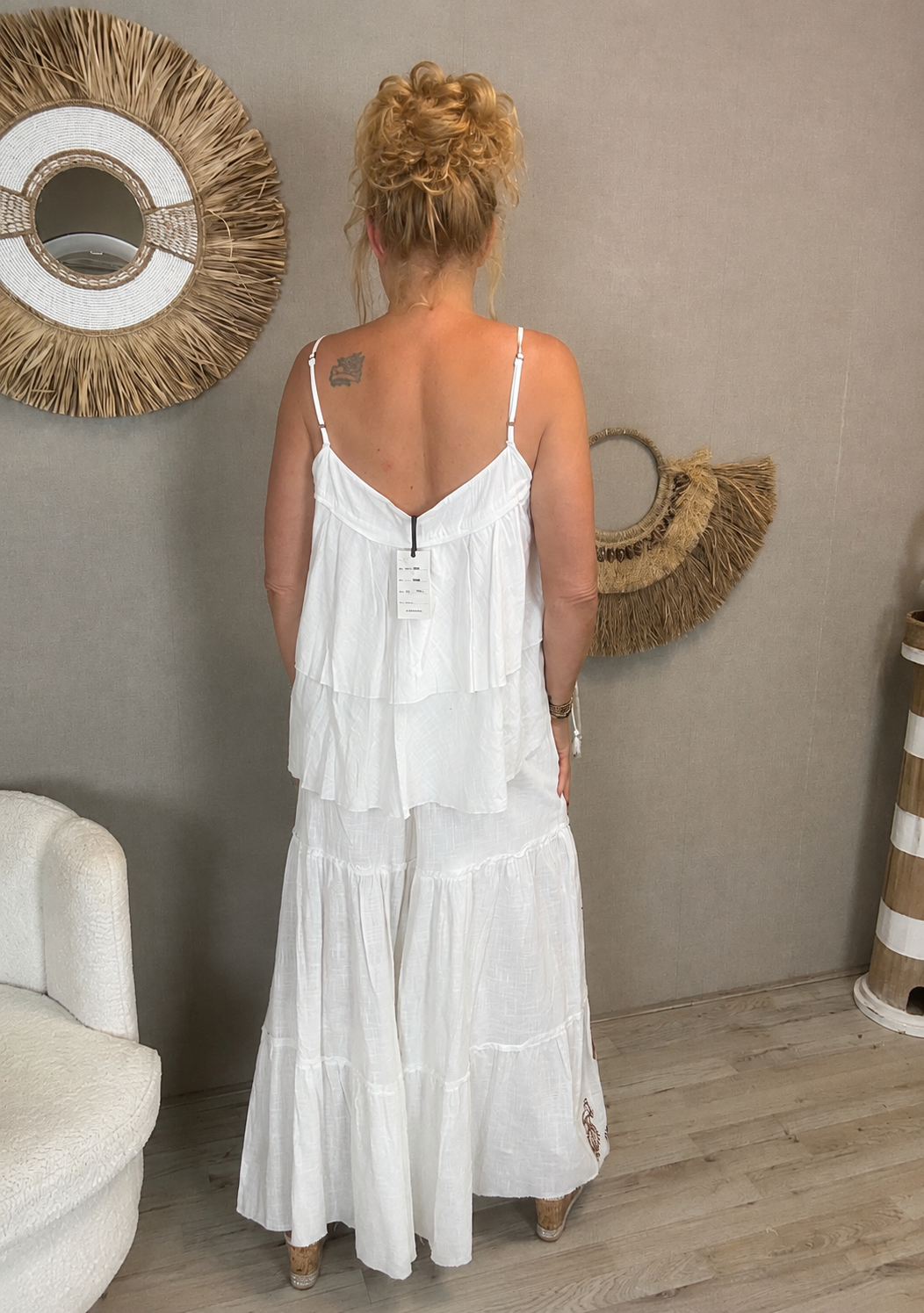 Boho Set Marbella – Wit/Camel