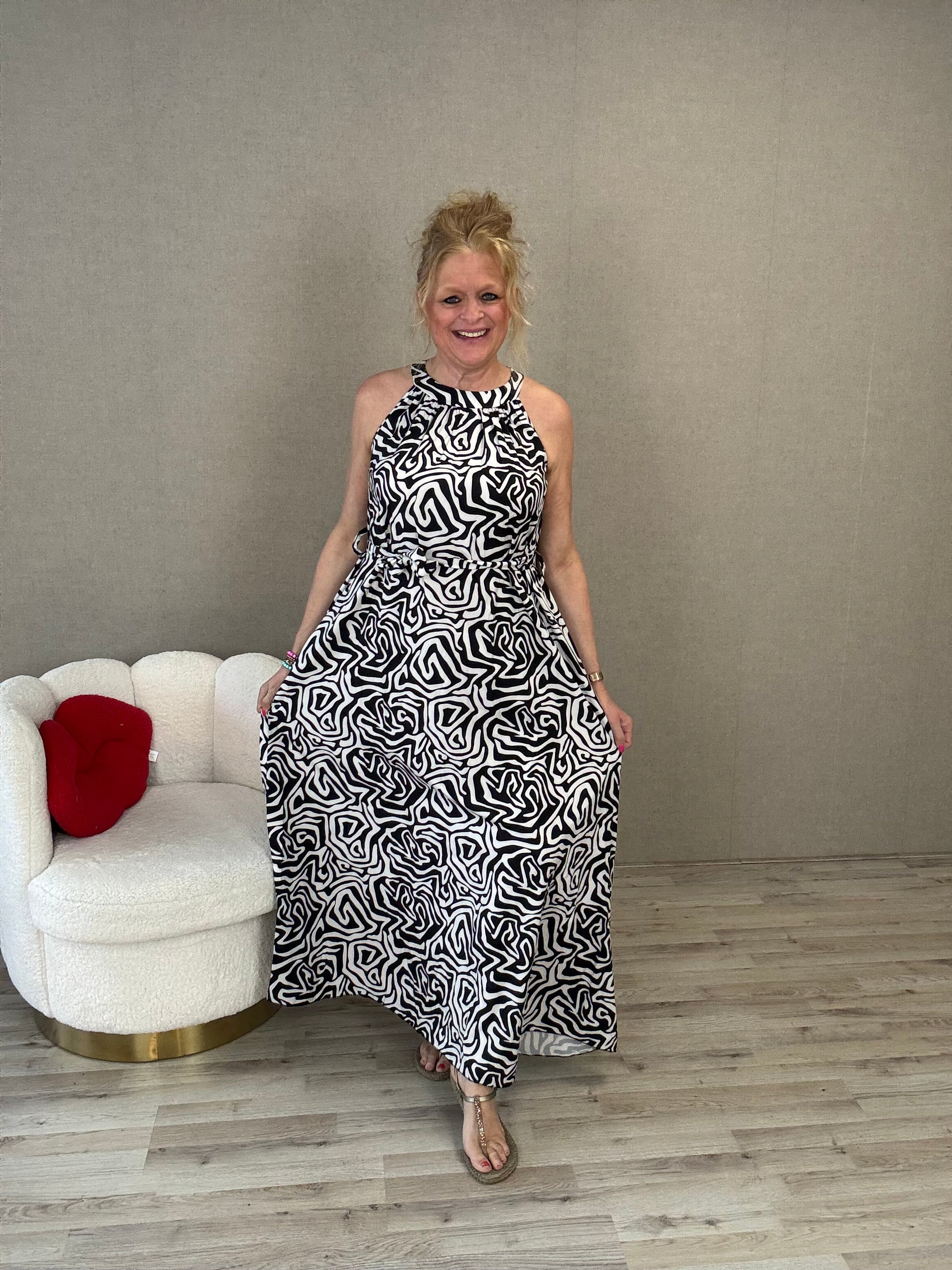 Jurk Bibi Zwart Wit