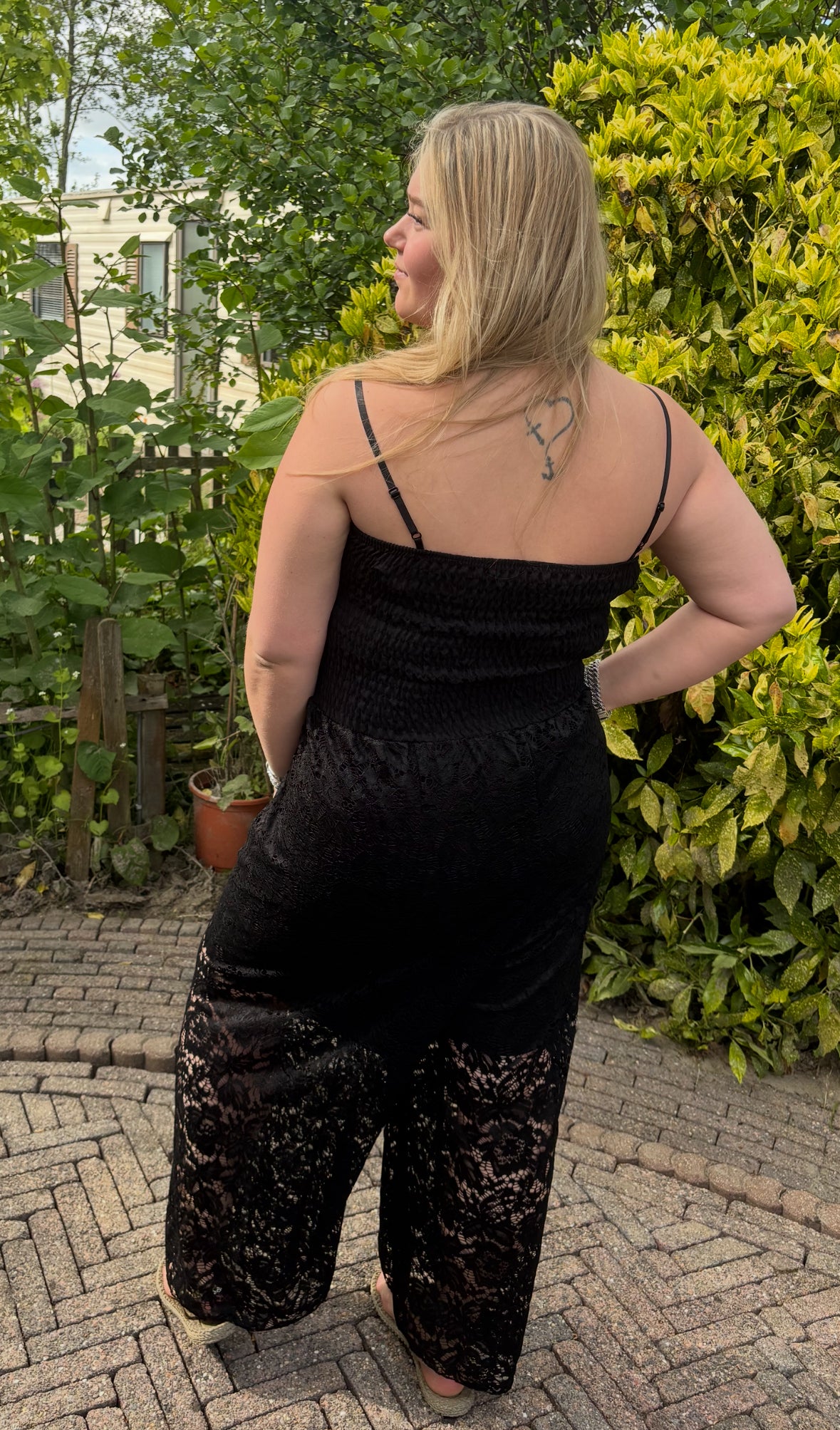 Jumpsuit Lace zwart