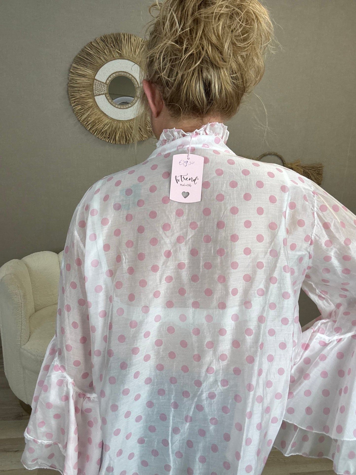 Blouse Dottie Roze - Nancfashion