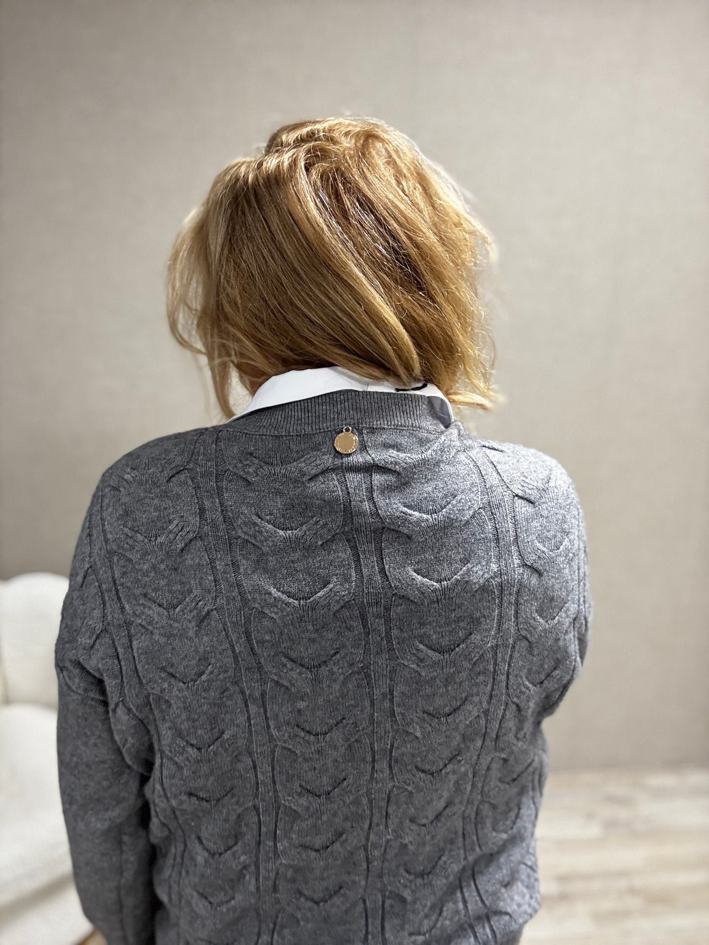 Trui Becky V-hals Grijs