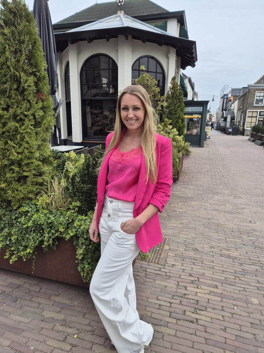 Wijde Toxik met dubbele band offwhite - Nancfashion