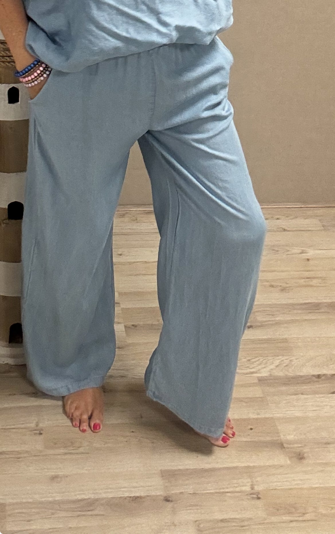 Tencell Broek Lichtblauw