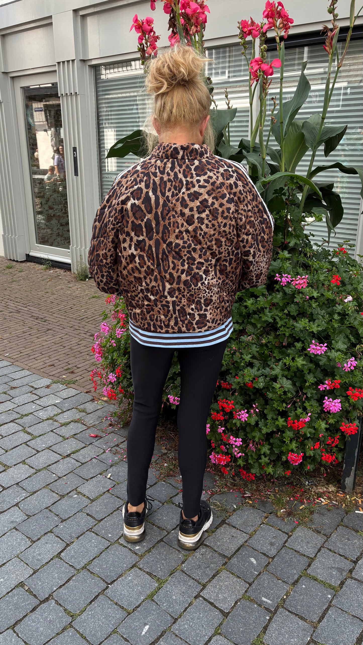 Gewatteerd Jack 3/4 Mouw- Leopard