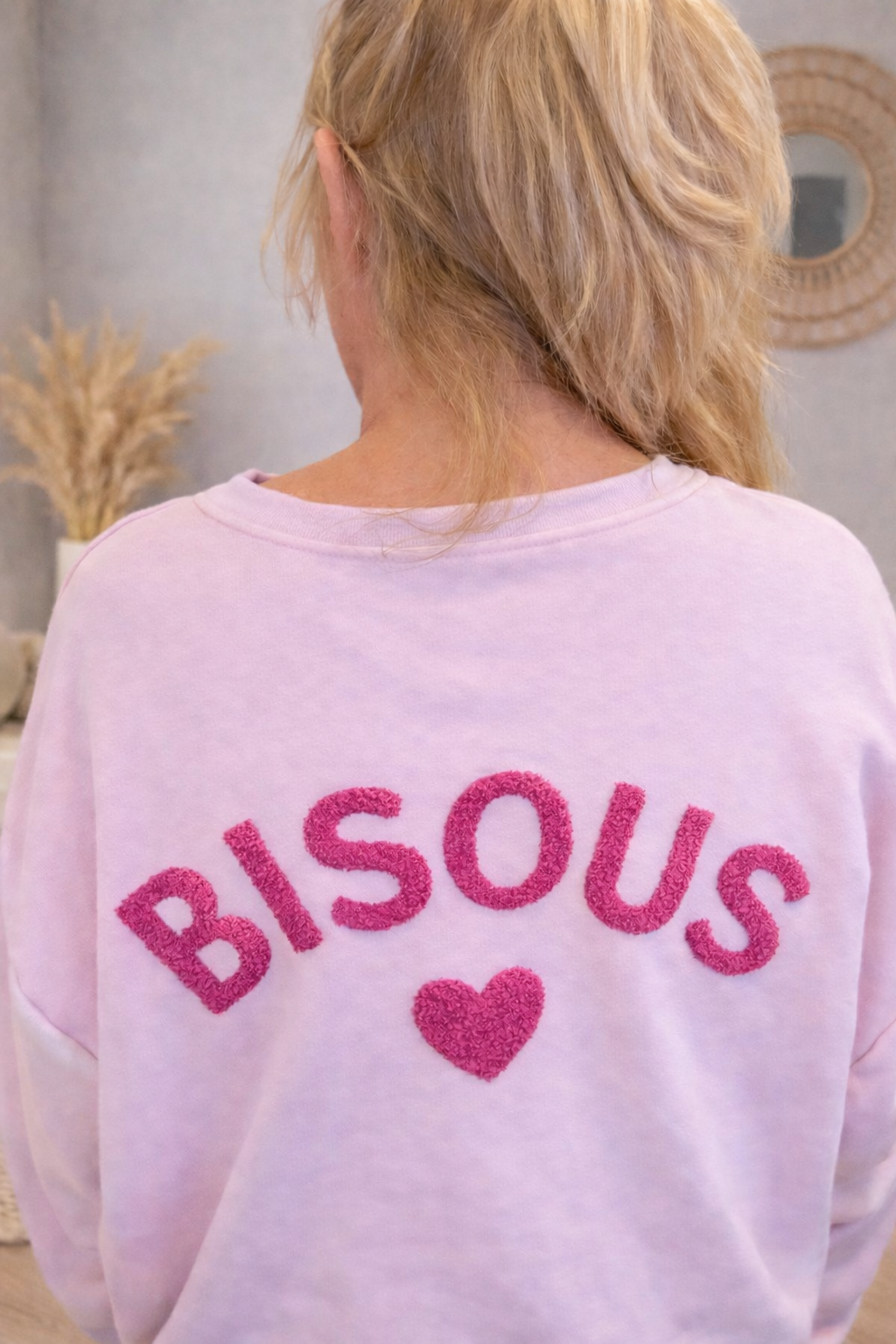 Sweater Bisous Lichtroze