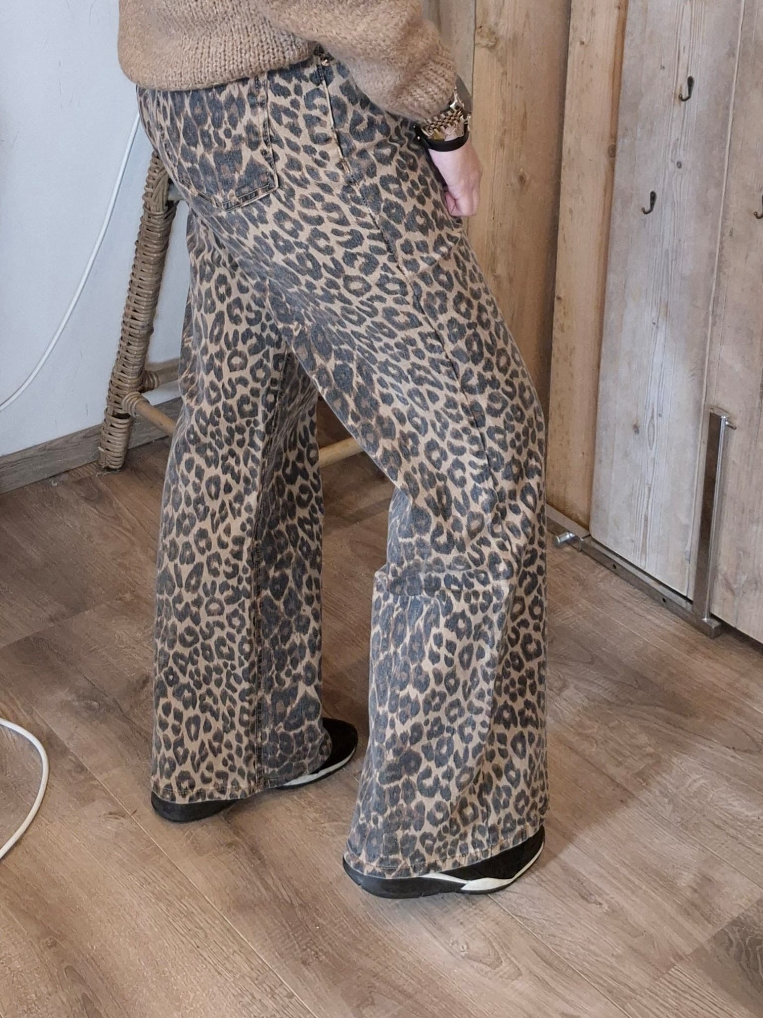 Jewelly Jeans Wide Leg Leopard