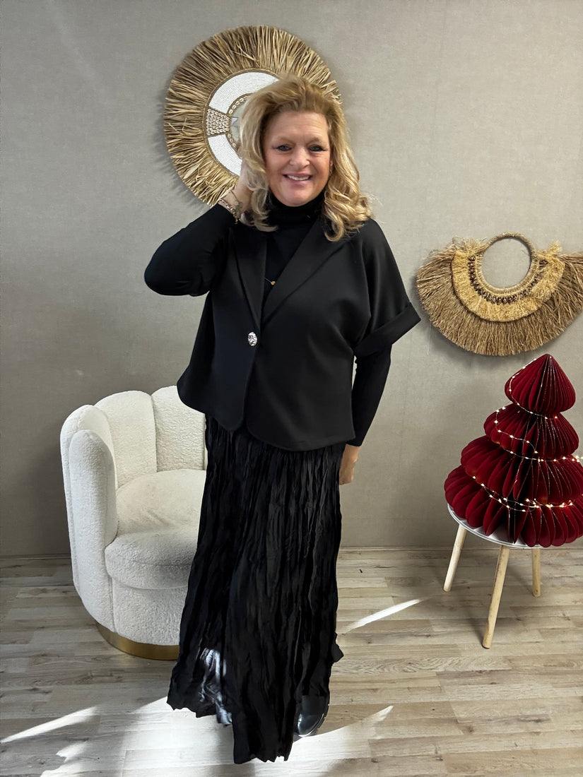 Crinkle Rok zwart