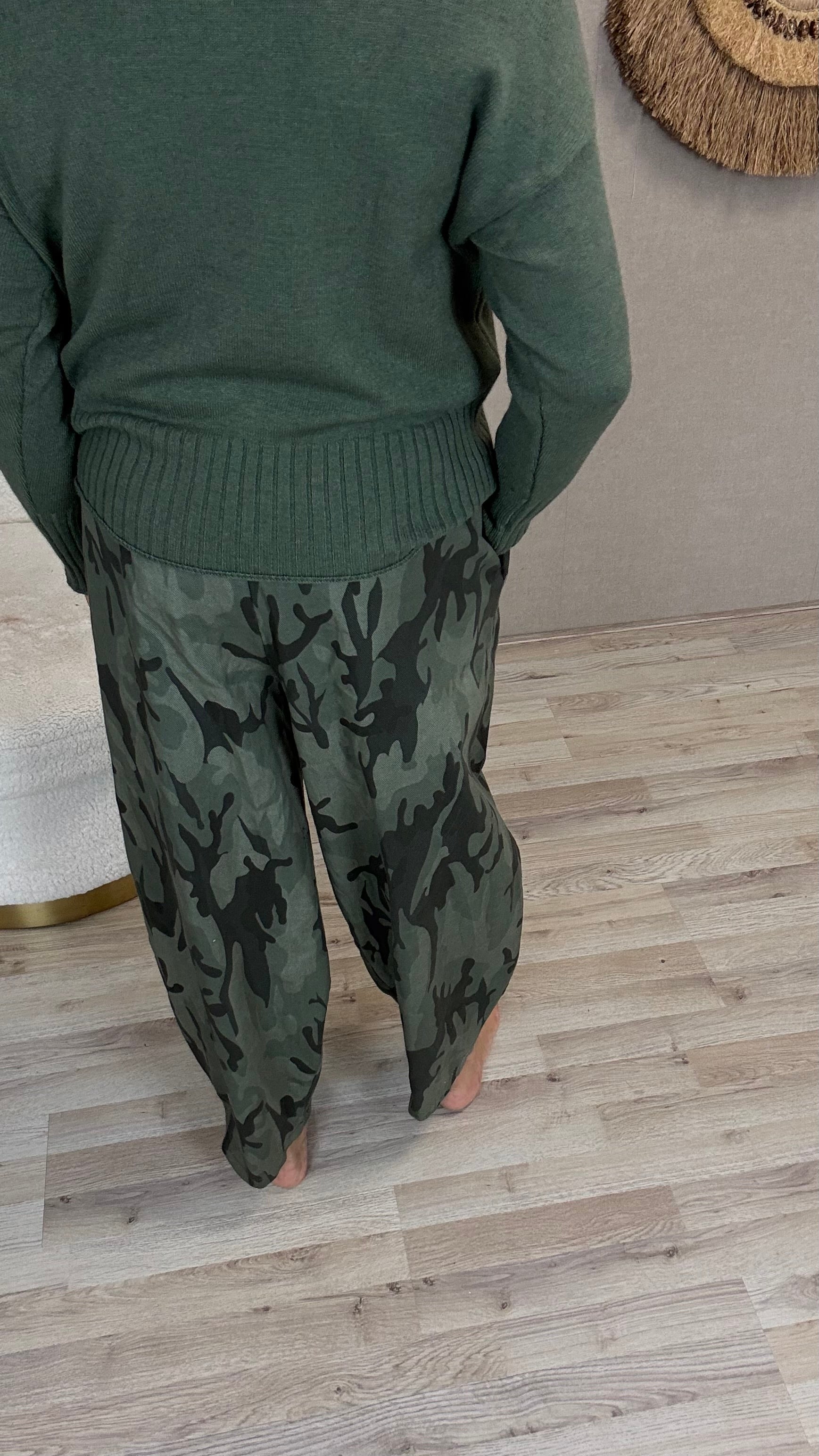 Camouflage ballonbroek Groen