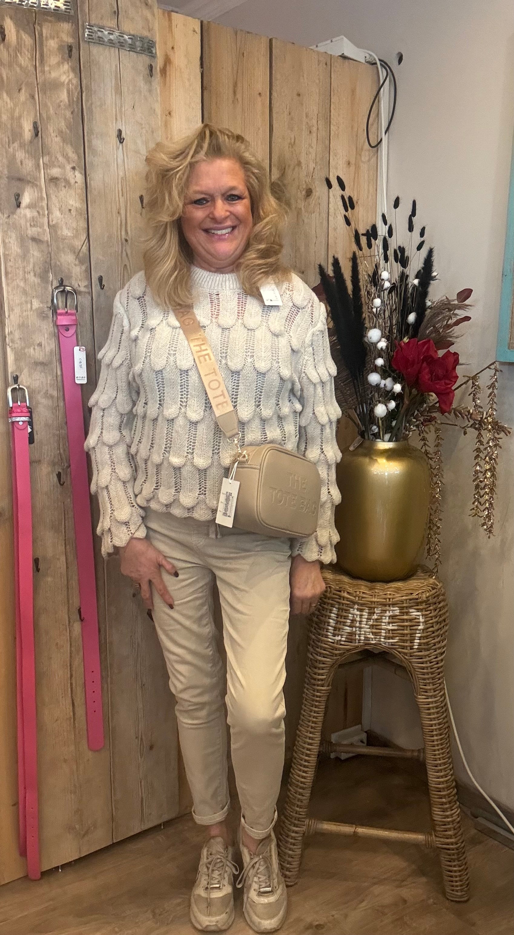 Norfy met aantrekkoordje Beige - Nancfashion