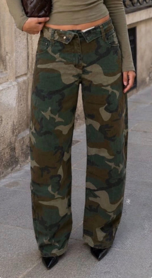 Marivy Camouflage Jeans - Nancfashion