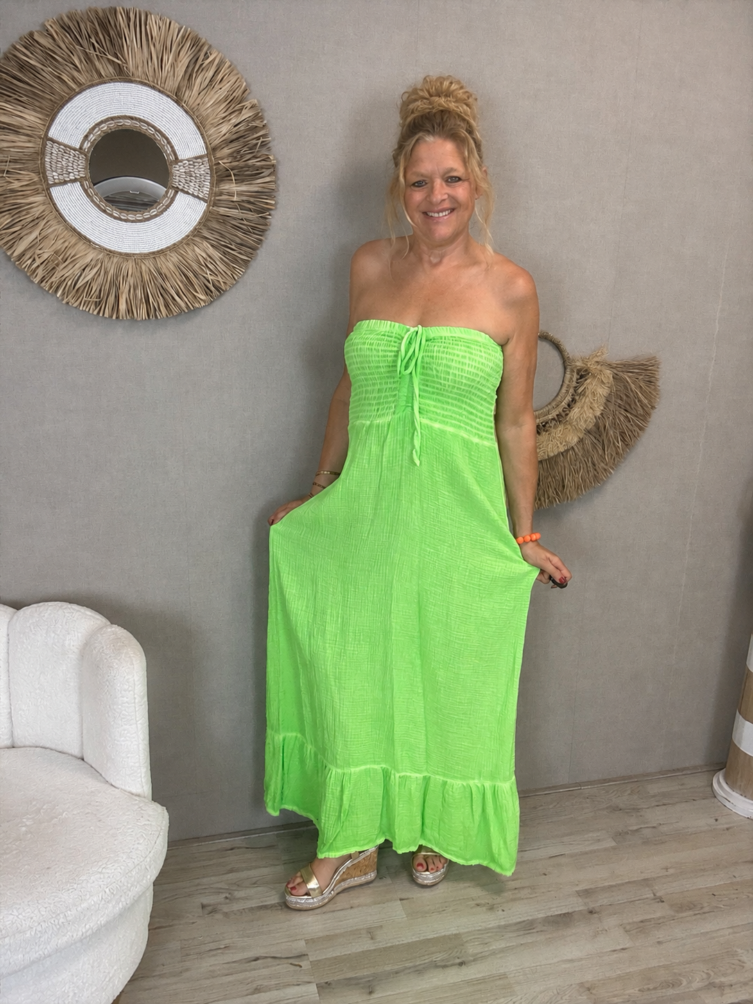 Jurk Ibiza Glow-Neon Groen