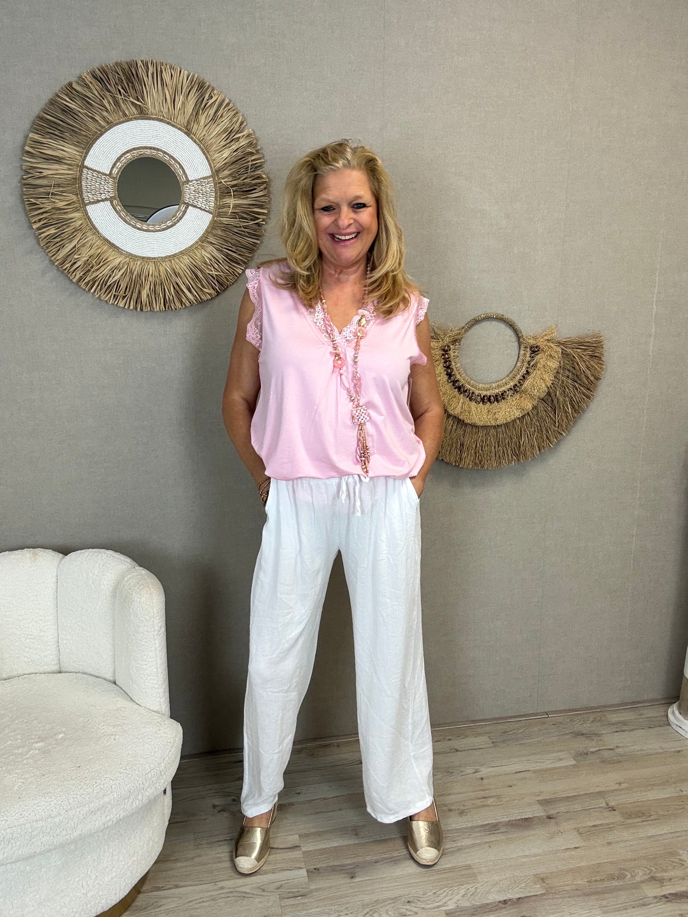 Top  kant Roze - Nancfashion