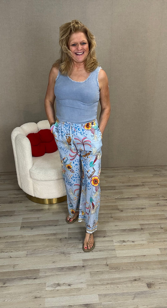 Top Ivana Jeansblauw