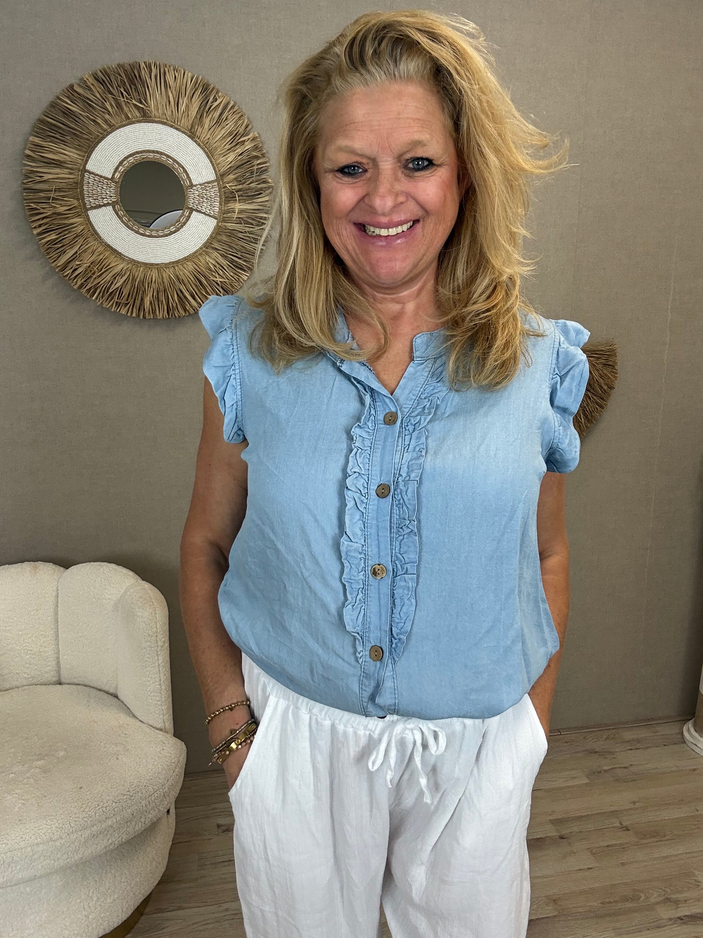 Top Faya Blauw - Nancfashion