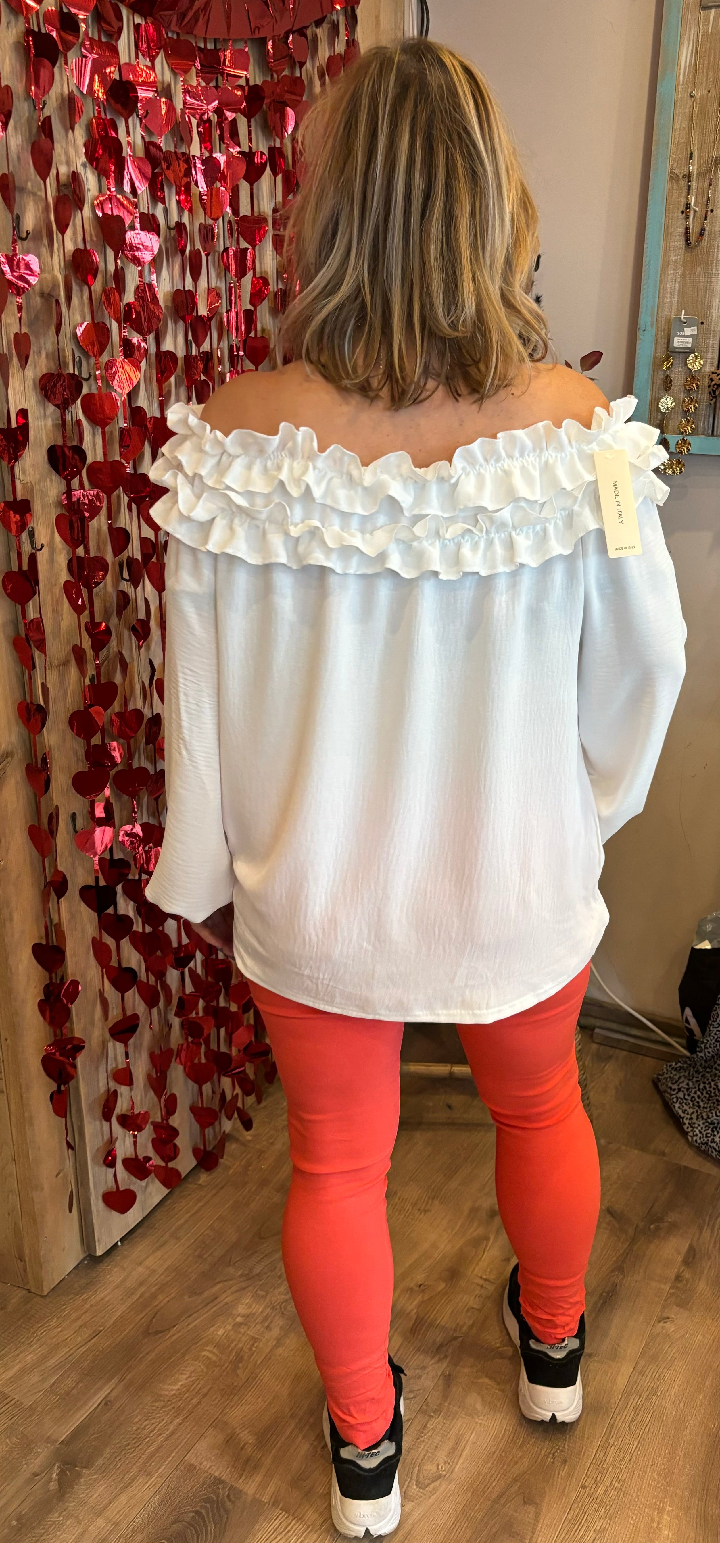 Blouse Dani Wit met Roezel