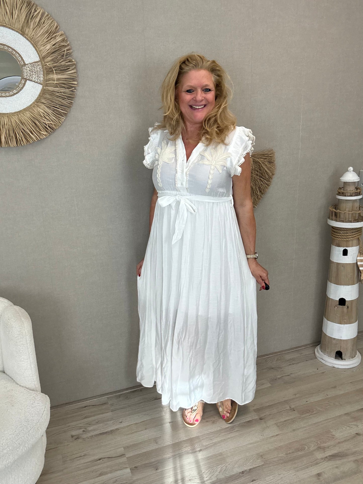 Maxi Jurk Palm Tree Boho Chic