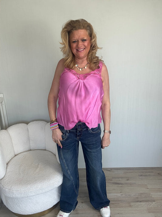 Silky Top Alicia fuchsia - Nancfashion