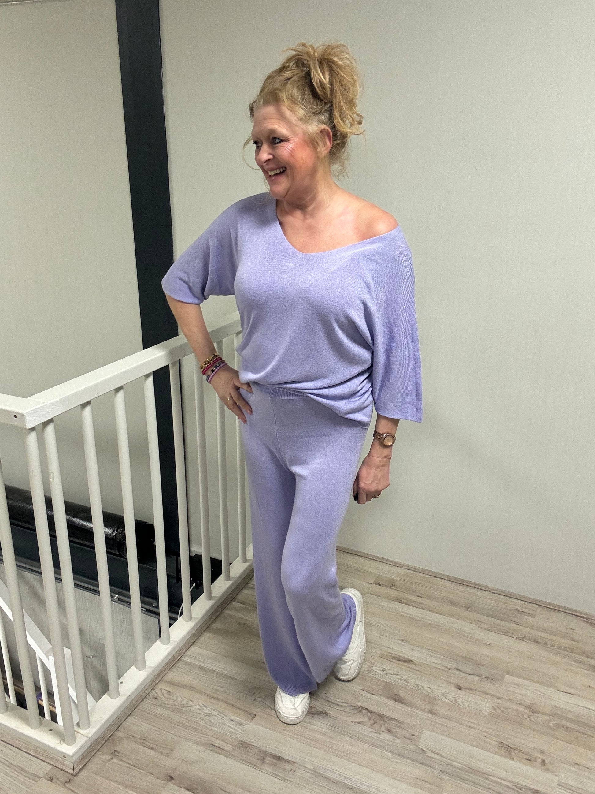 Tweedelig Comfy Pak Lila - Nancfashion