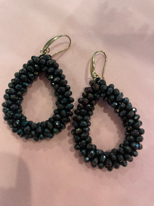 Earrings Nikkie zwart - Nancfashion