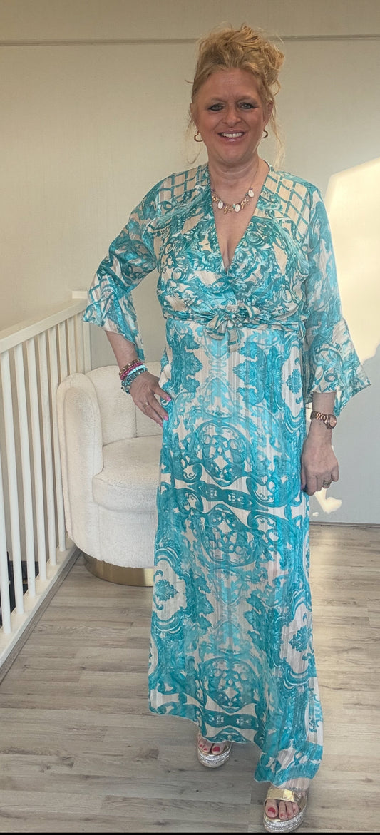 Jurk Troiska Tuquoise - Nancfashion