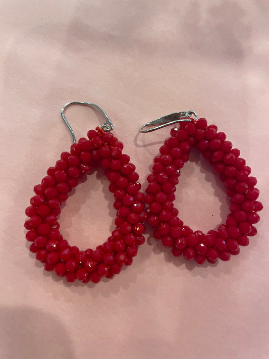 Earrings Nikkie rood - Nancfashion
