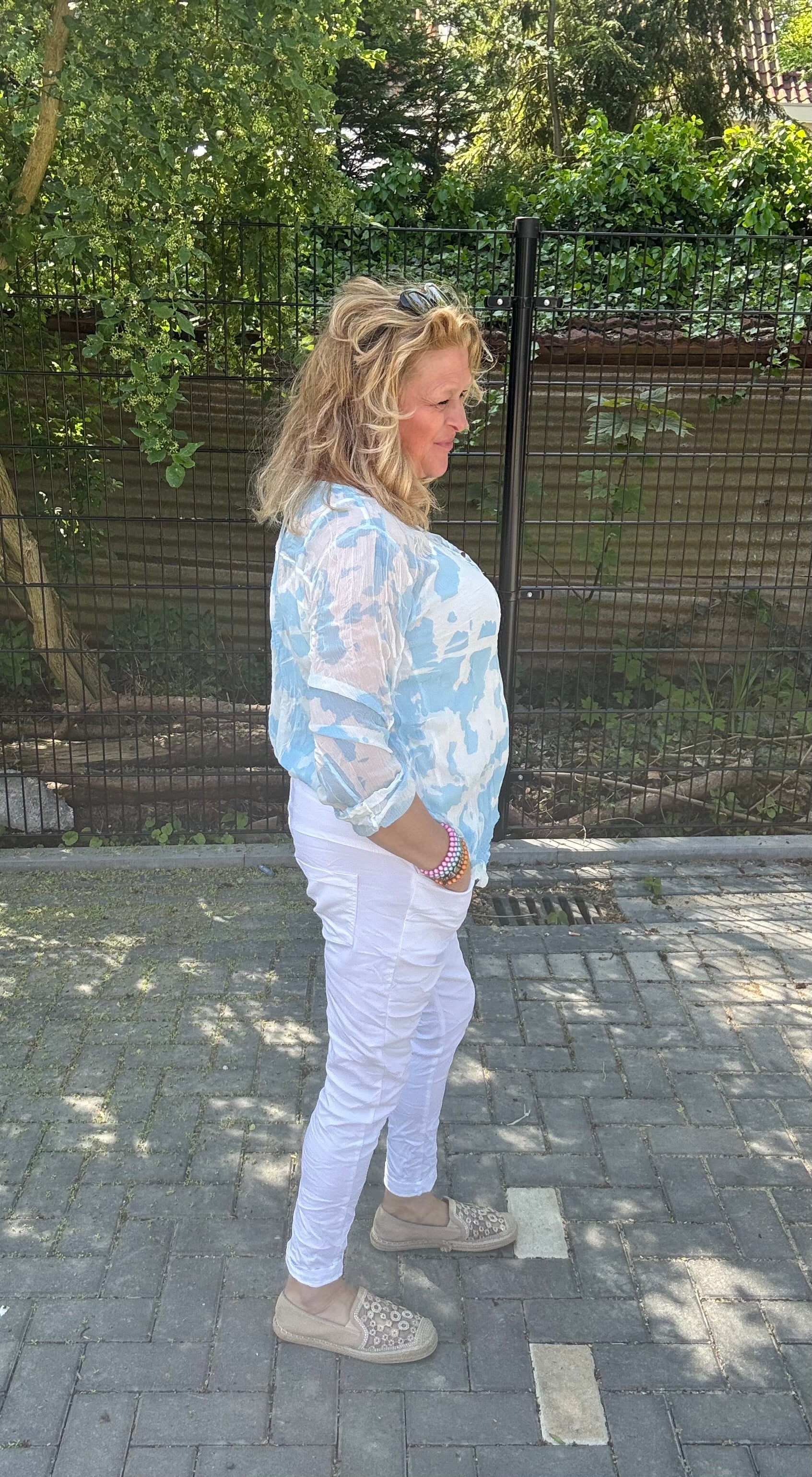 Blouse Gevlekt Blauw