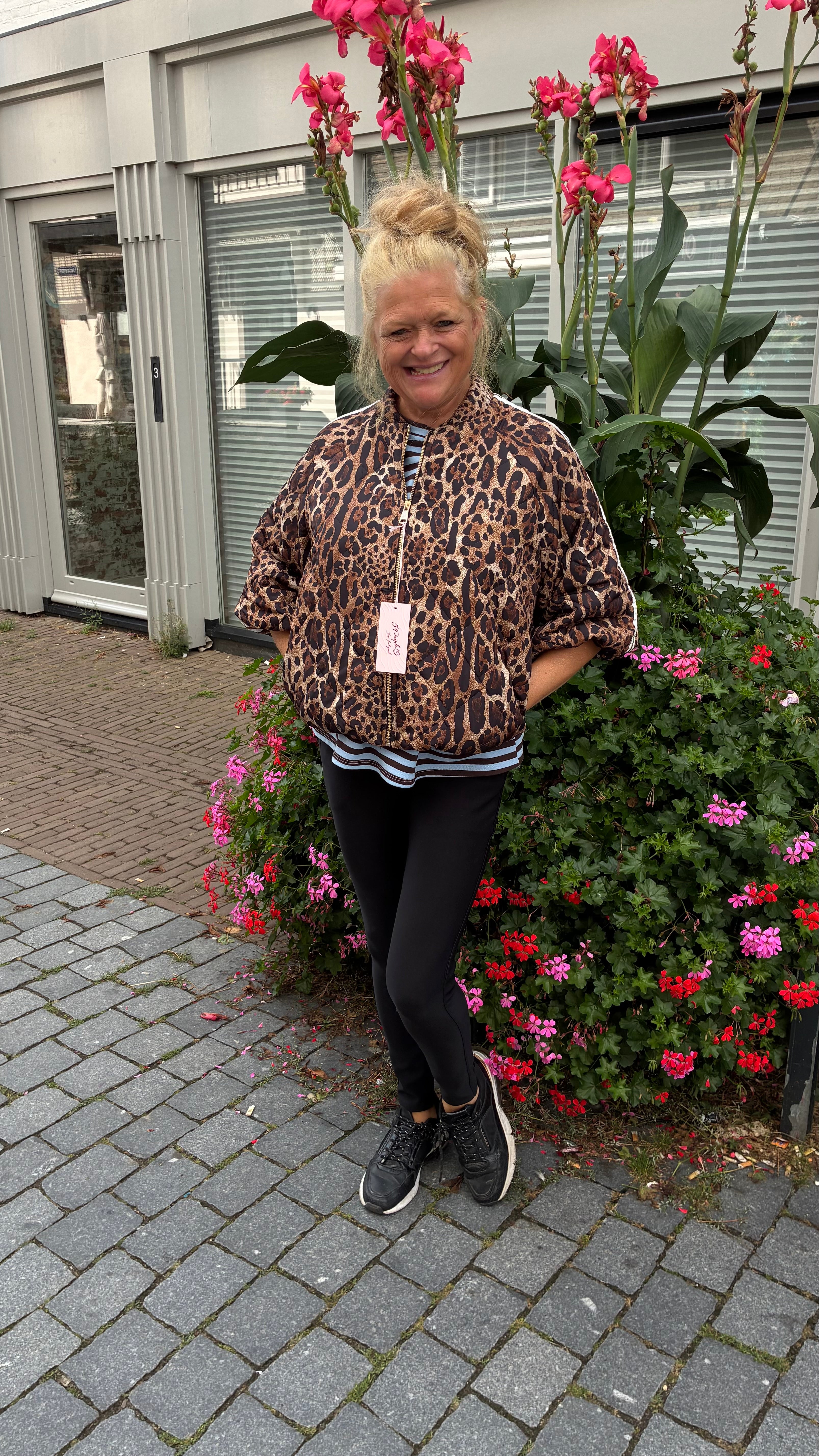 Gewatteerd Jack 3/4 Mouw- Leopard