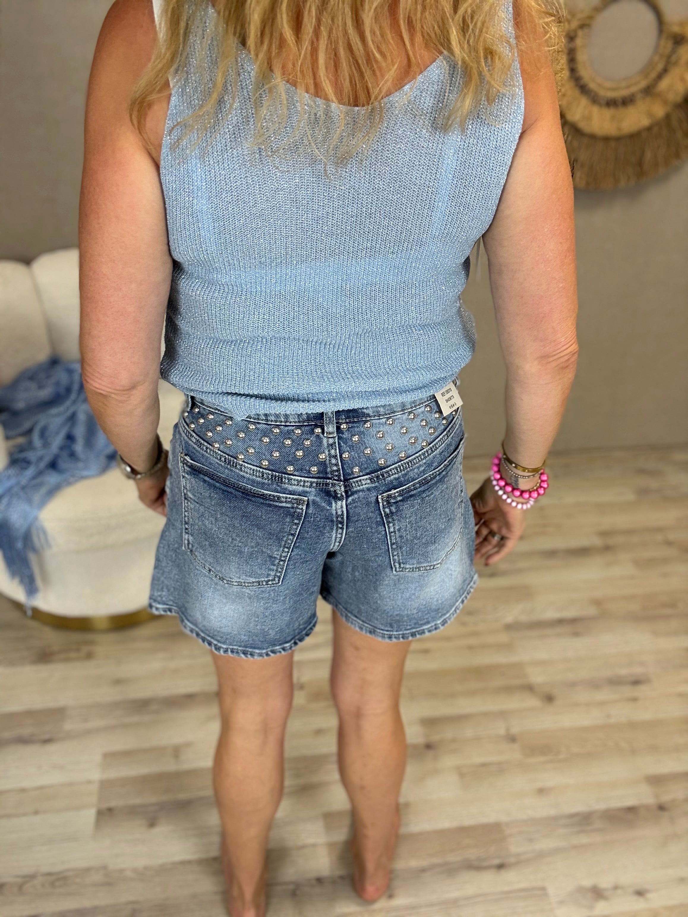 Lurex Top Peggy Blauw