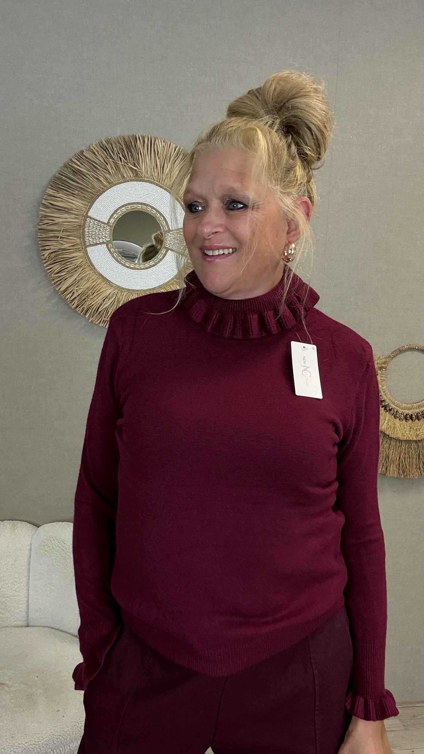 Ruffle Coltrui Bonnie Bordeaux