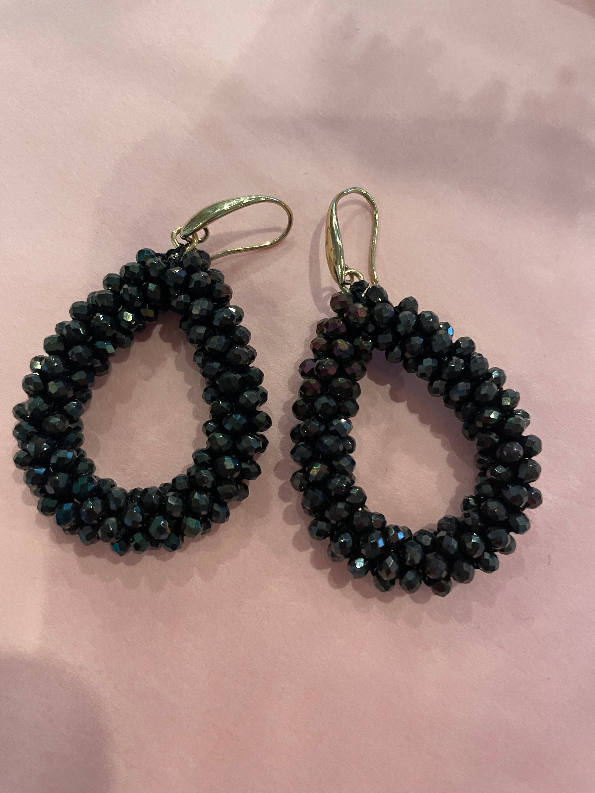 Earrings Nikkie zwart - Nancfashion